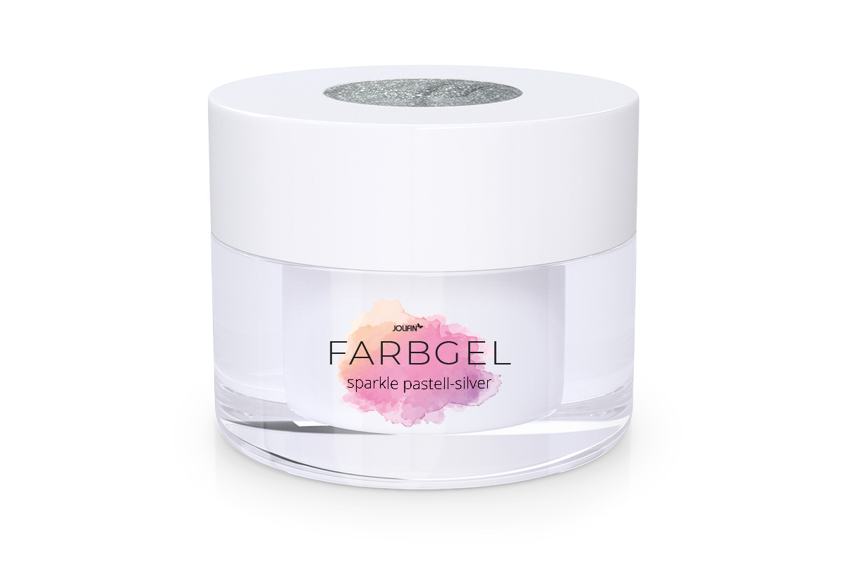Jolifin Farbgel sparkle pastell-silver 5ml