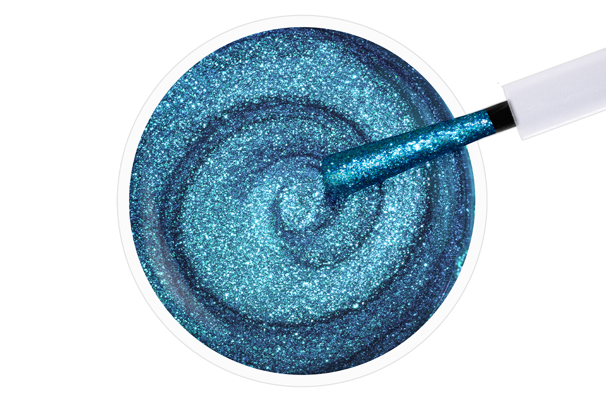 Jolifin Stamping Lacquer - turquoise glitter 12ml
