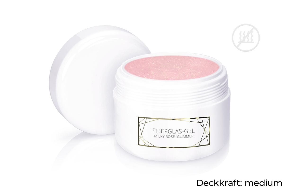Jolifin LAVENI PRO Refill - Fiberglas-Gel milky rosé  Glimmer 250ml
