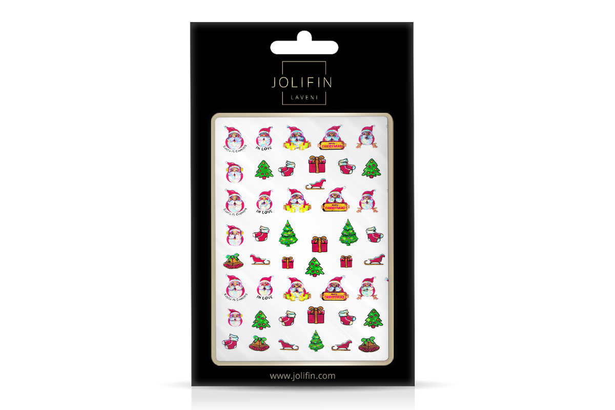 Jolifin LAVENI XL Sticker - hologram christmas No. 1
