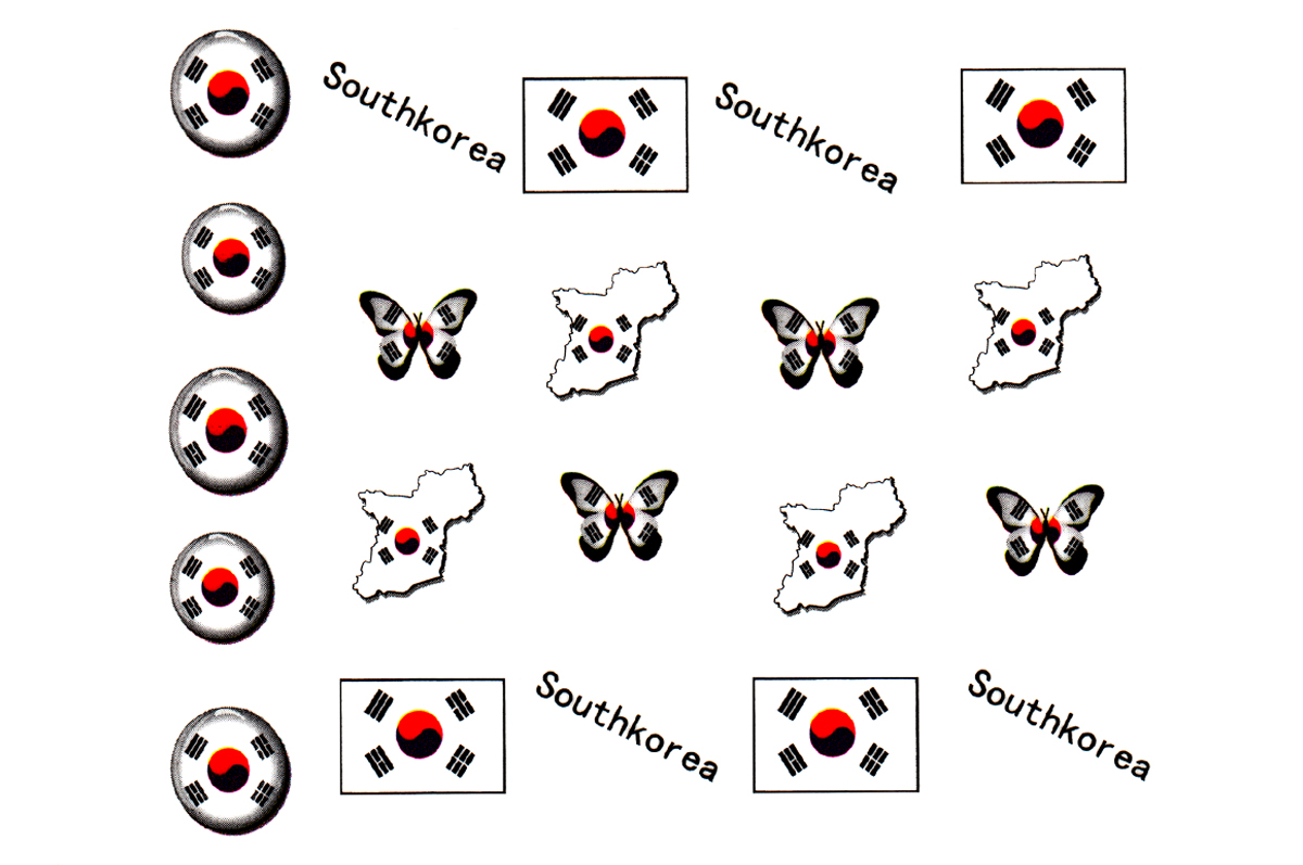 Jolifin Länder Tattoo - Southkorea