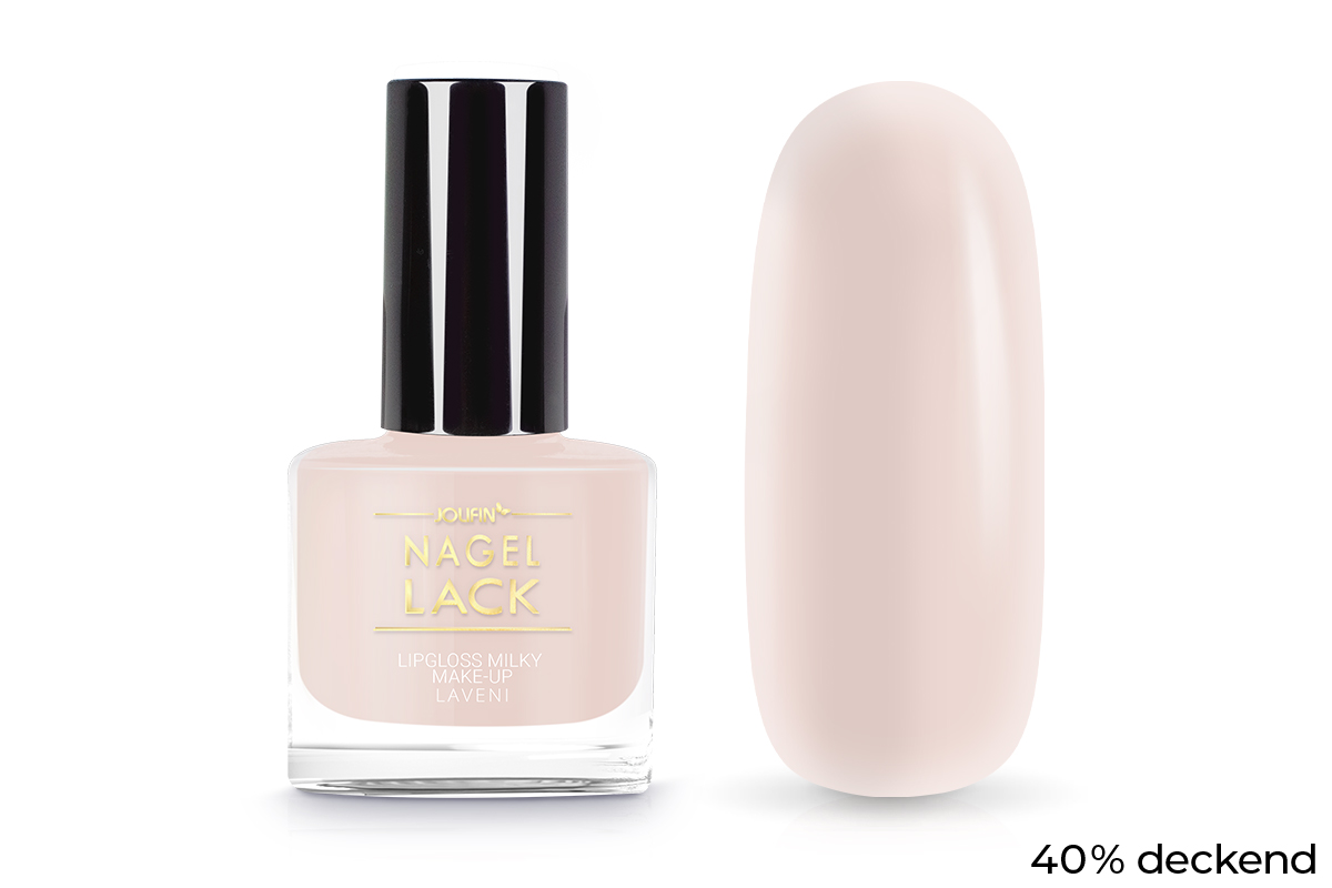 Jolifin LAVENI Nagellack - lipgloss milky make-up 9ml