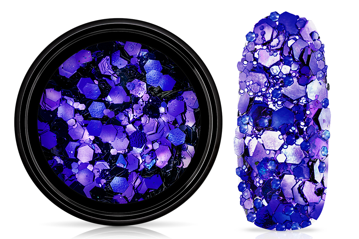 Jolifin LAVENI Chameleon Glittermix - midnight purple