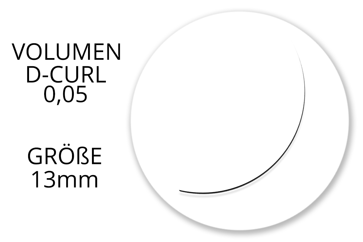Jolifin Lashes - SingleBox 13mm - Volume D-Curl 0,05