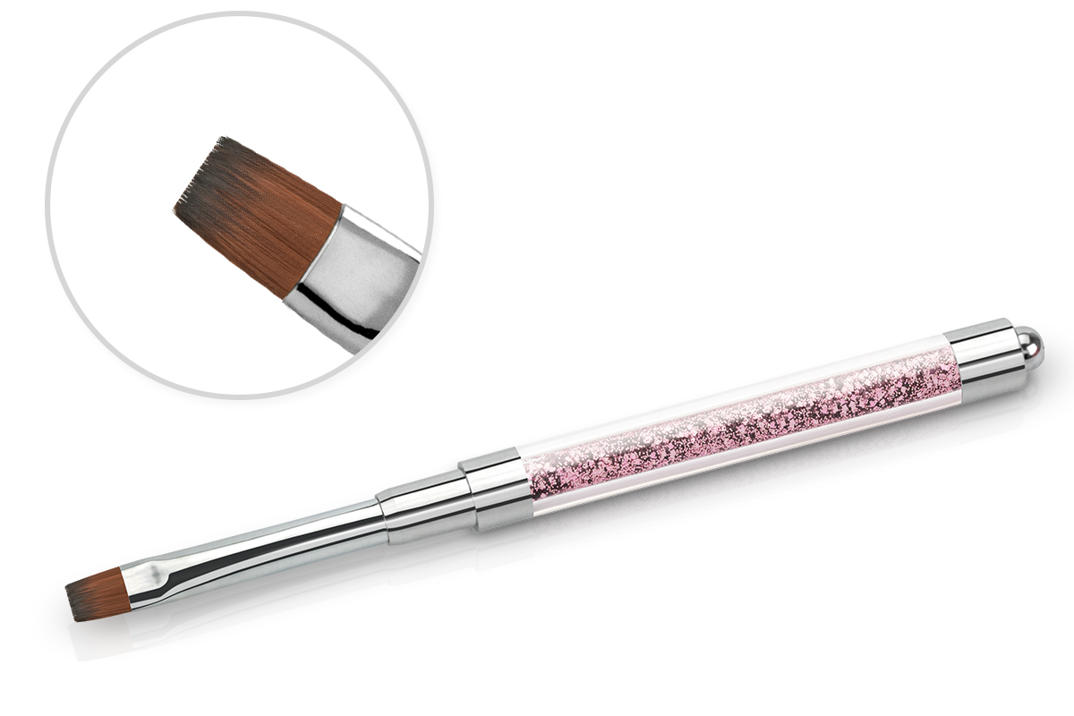 Jolifin Rosy Glitter Gel-Pinsel gerade Gr. 6