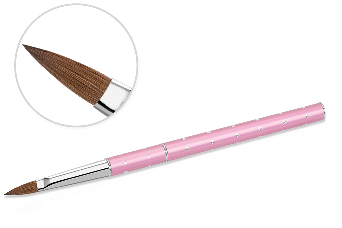 Jolifin Diamond Acrylic Brush rosy size 8