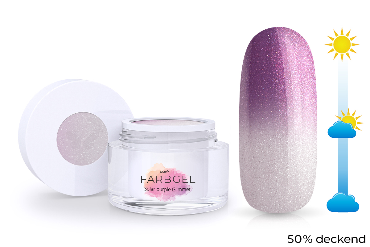 Jolifin Solar Farbgel purple Glimmer 5ml