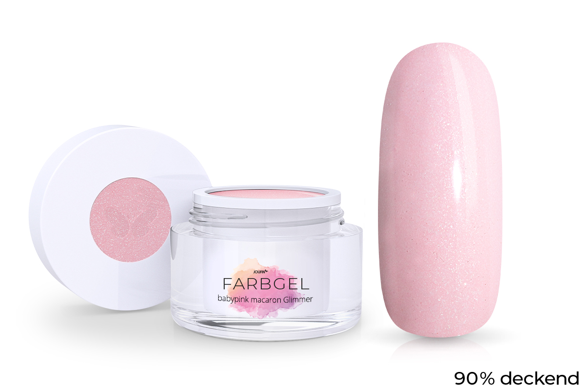 Jolifin Farbgel - babypink macaron Glimmer 5ml