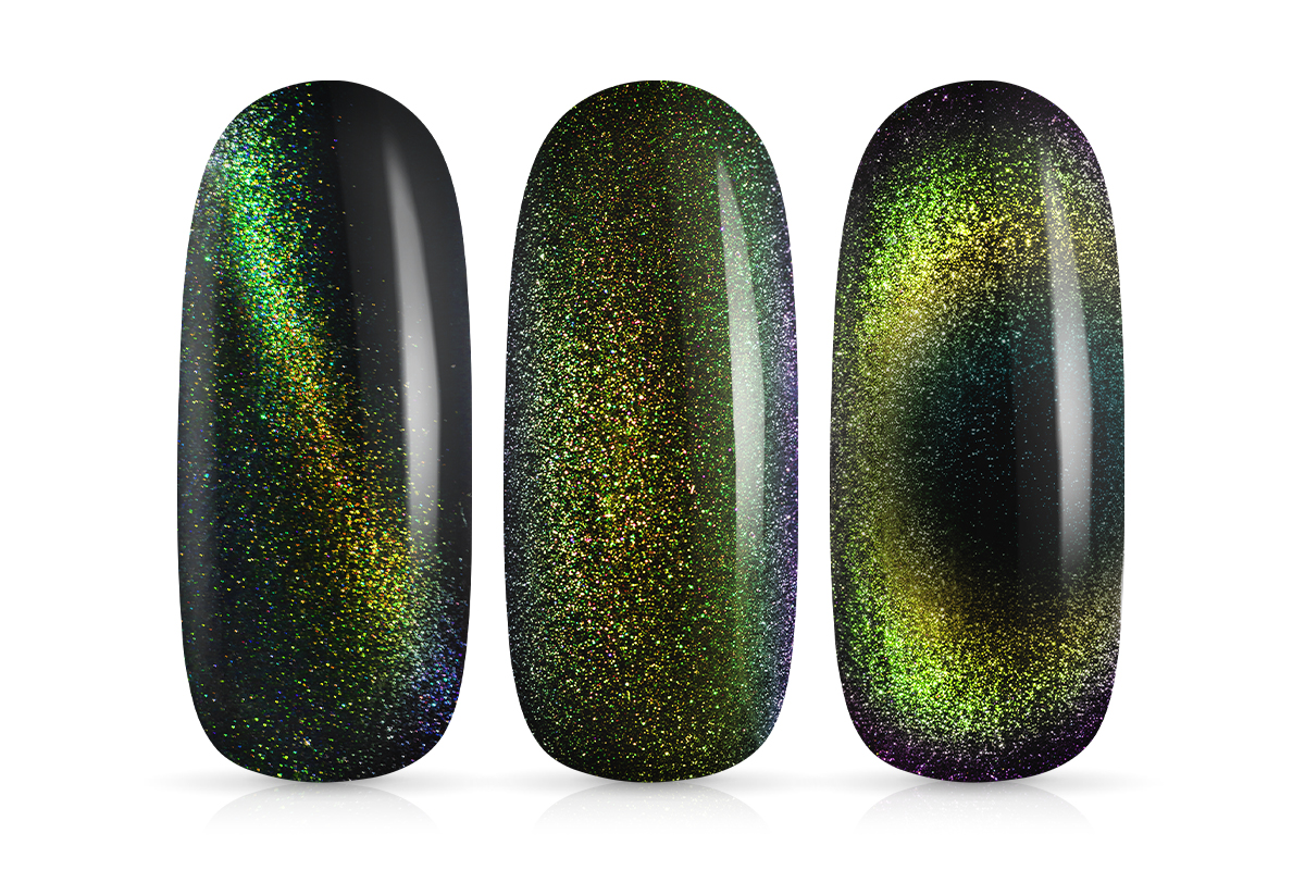 Jolifin LAVENI Shellac - Cat-Eye 9D FlipFlop smaragd & green 10ml