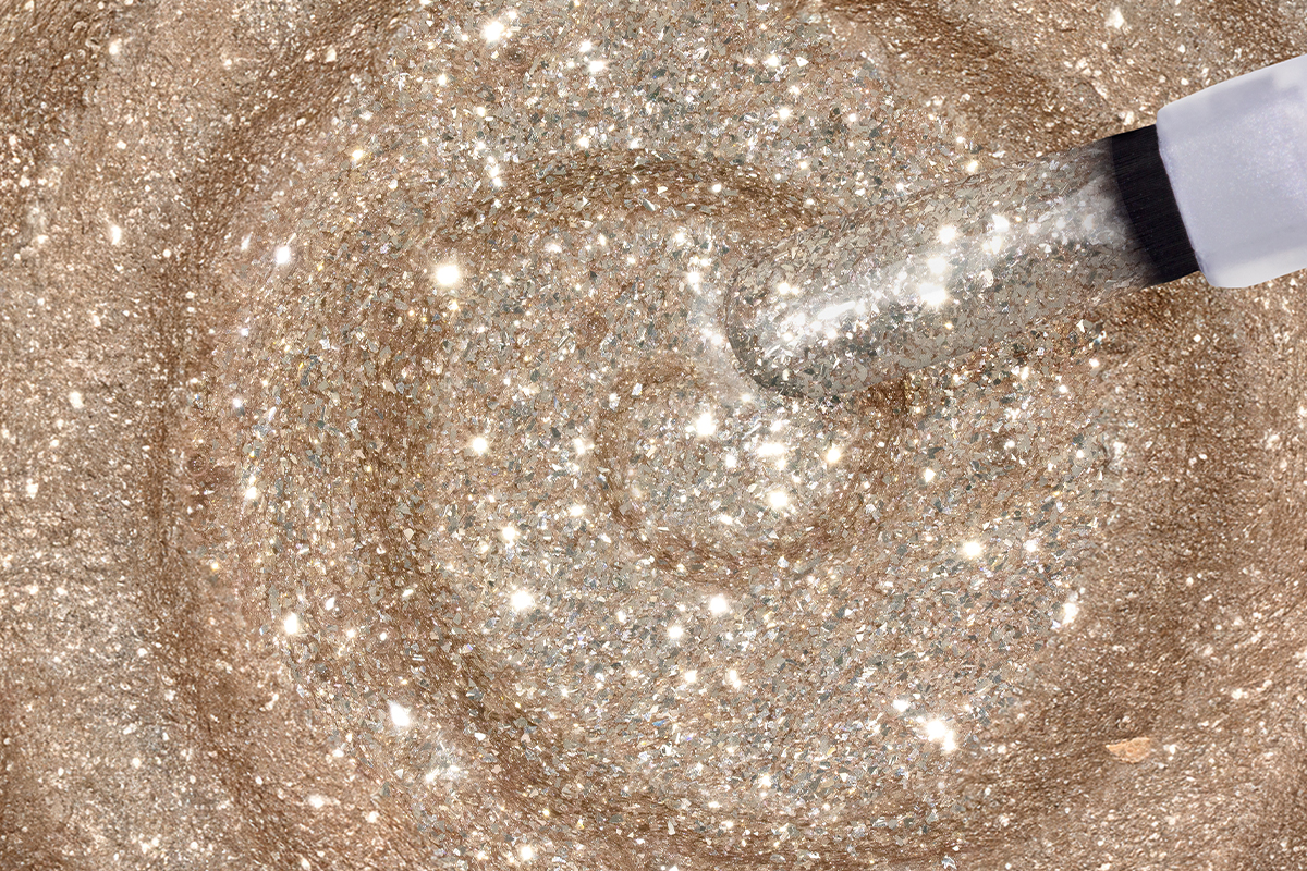 Jolifin LAVENI Shellac - prosecco Glitter 10ml