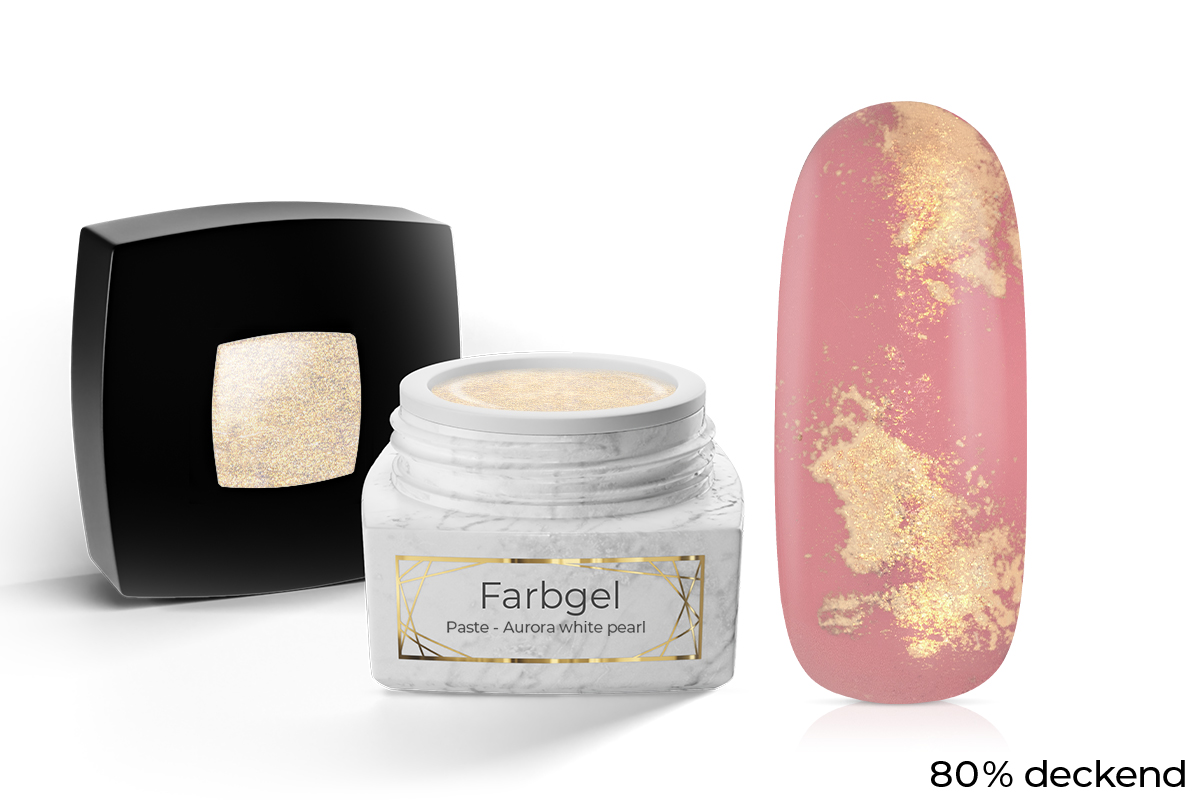 Jolifin LAVENI PRO Farbgel Paste - Aurora white pearl 5ml