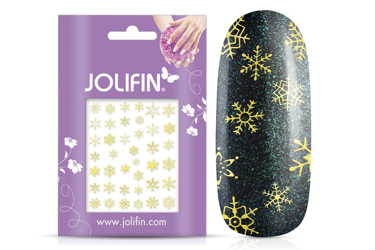 Jolifin Sticker Schneeflocke - gold