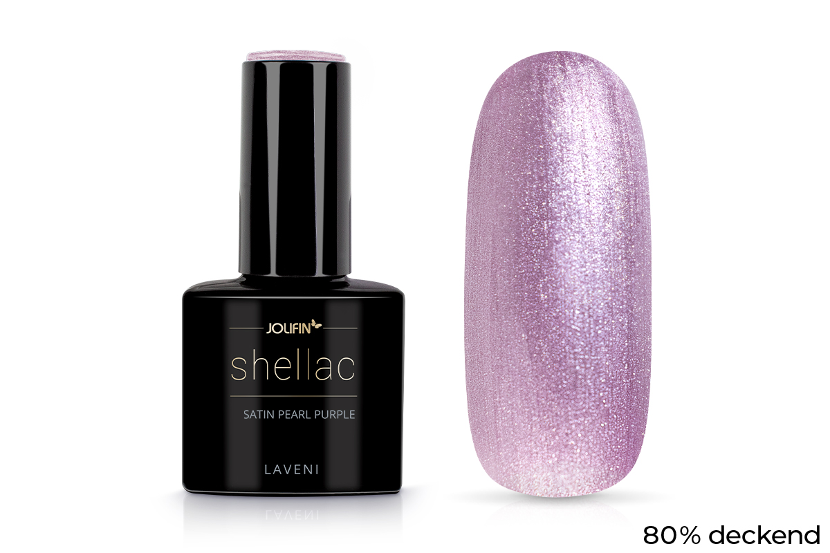 Jolifin LAVENI Shellac - satin pearl purple 10ml