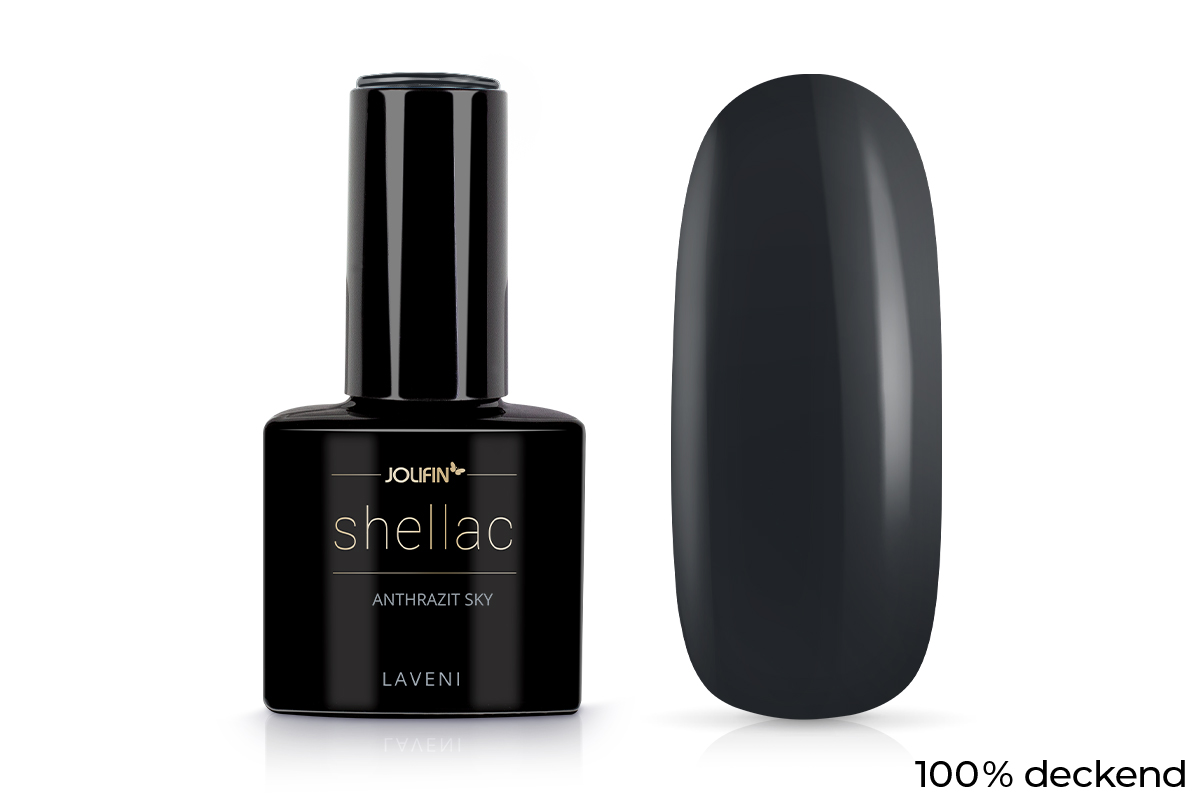 Jolifin LAVENI Shellac - anthrazit sky 10ml