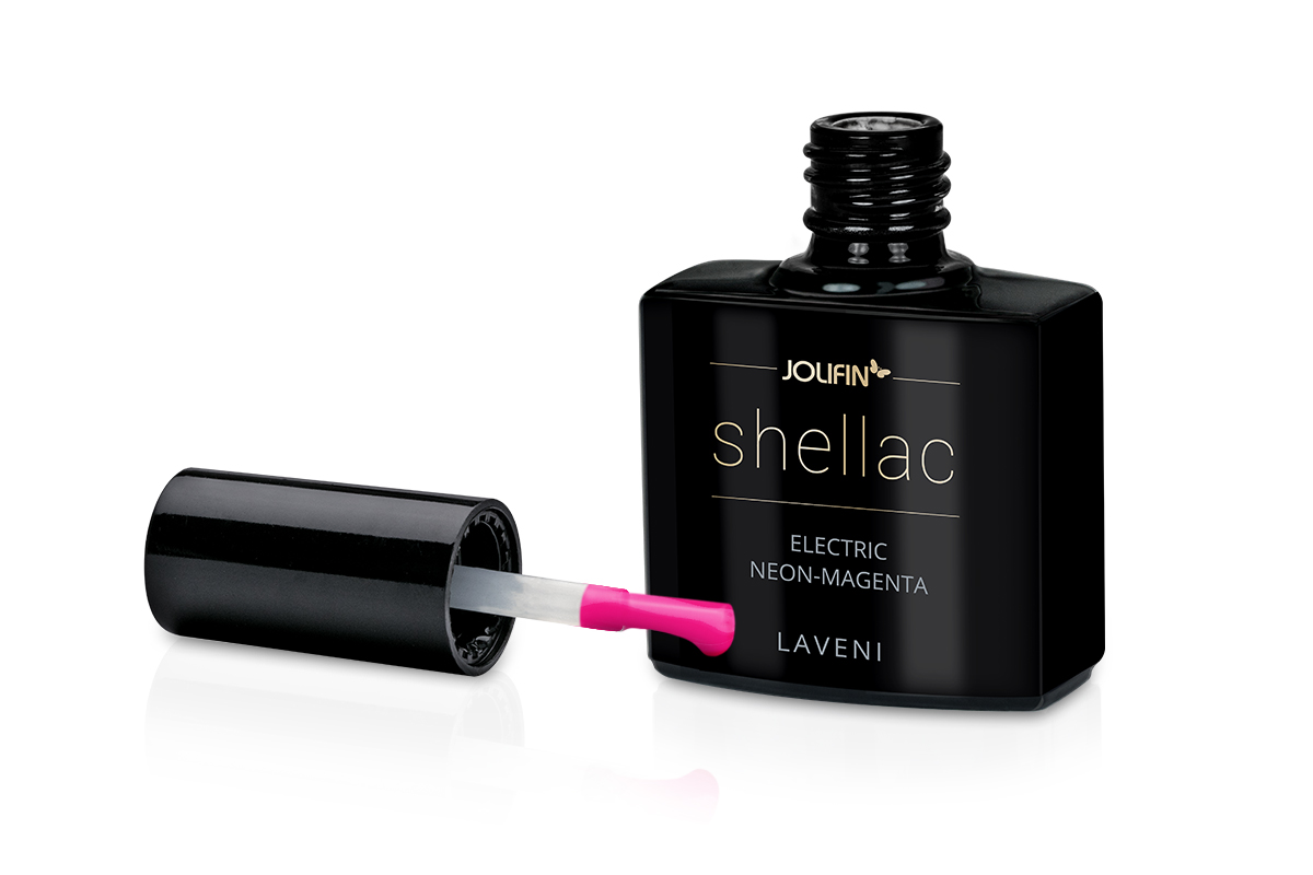 Jolifin LAVENI Shellac - electric neon-magenta 10ml