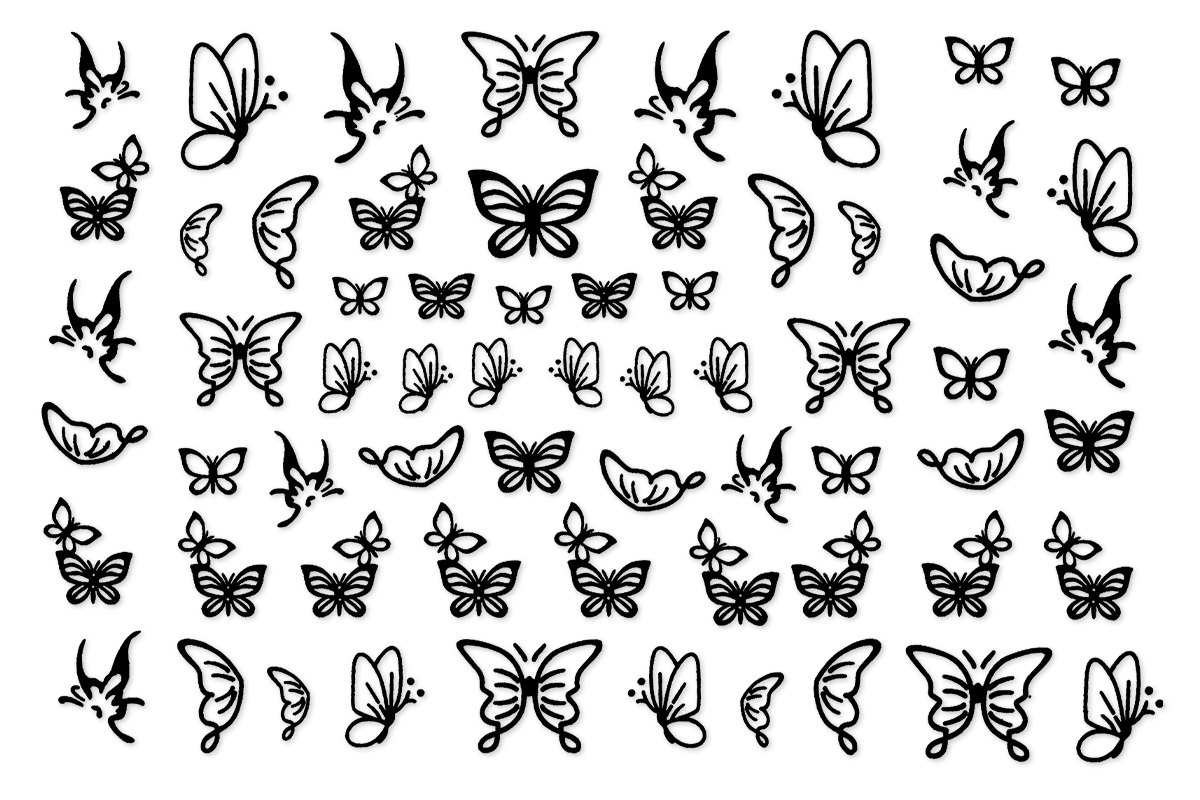 Jolifin LAVENI XL Sticker - Butterfly black 1