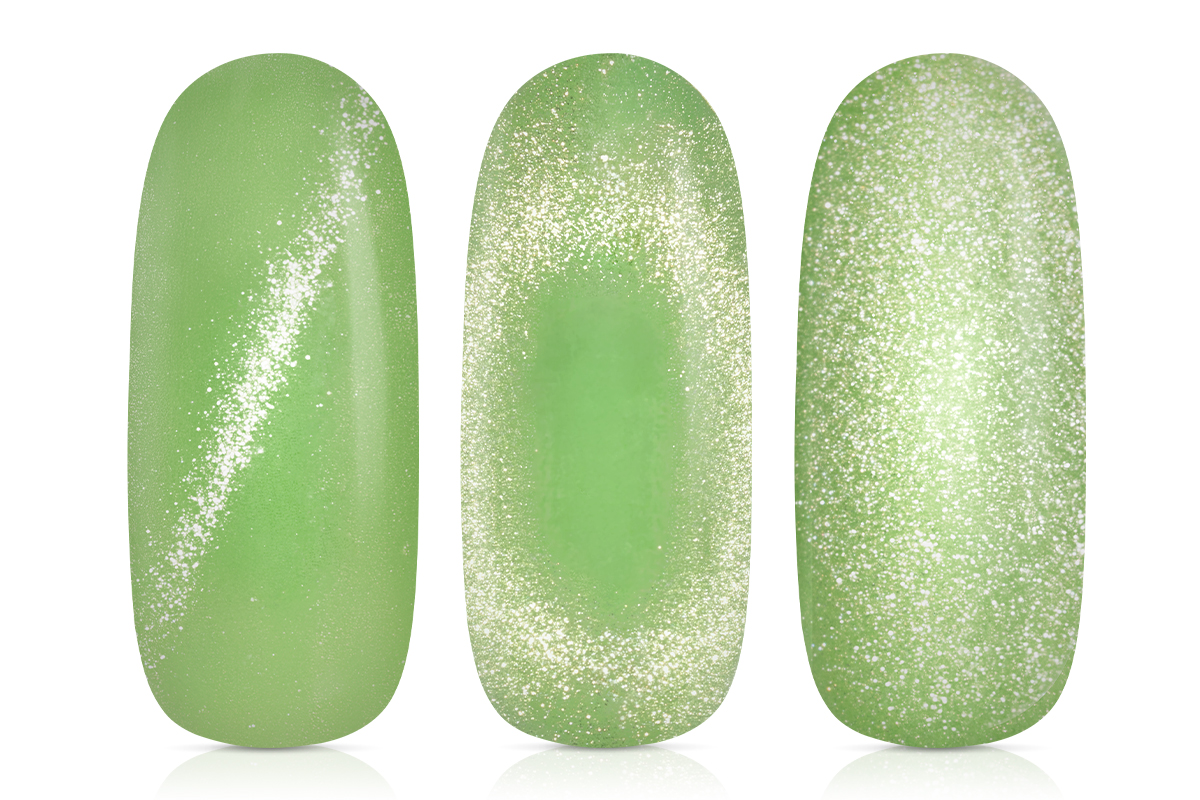 Jolifin LAVENI 3in1 Shellac - Cat-Eye Nightshine green 10ml