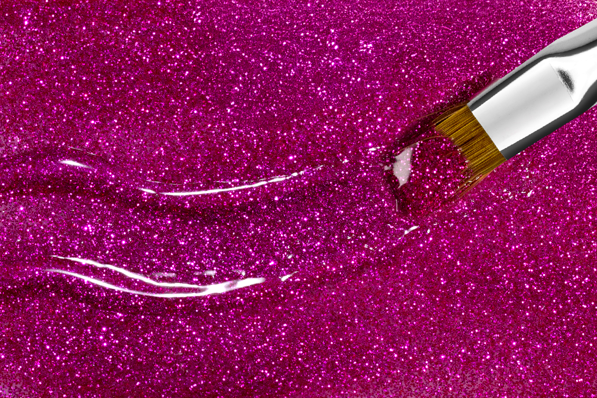Jolifin Farbgel fuchsia Glitter 5ml