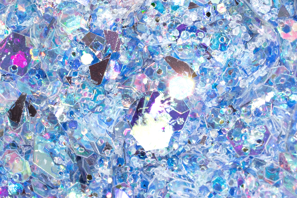 Jolifin Hexagon Glittermix - hologramm blueberry