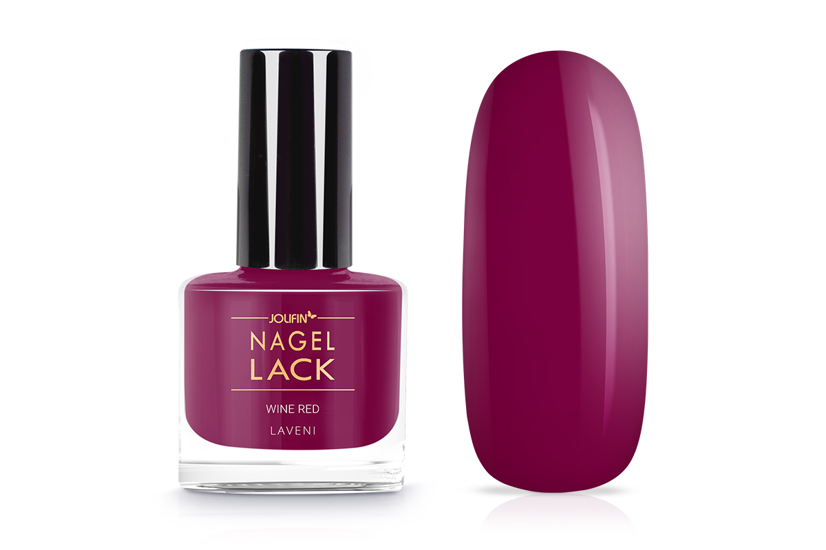 Jolifin LAVENI Nagellack - wine red 9ml