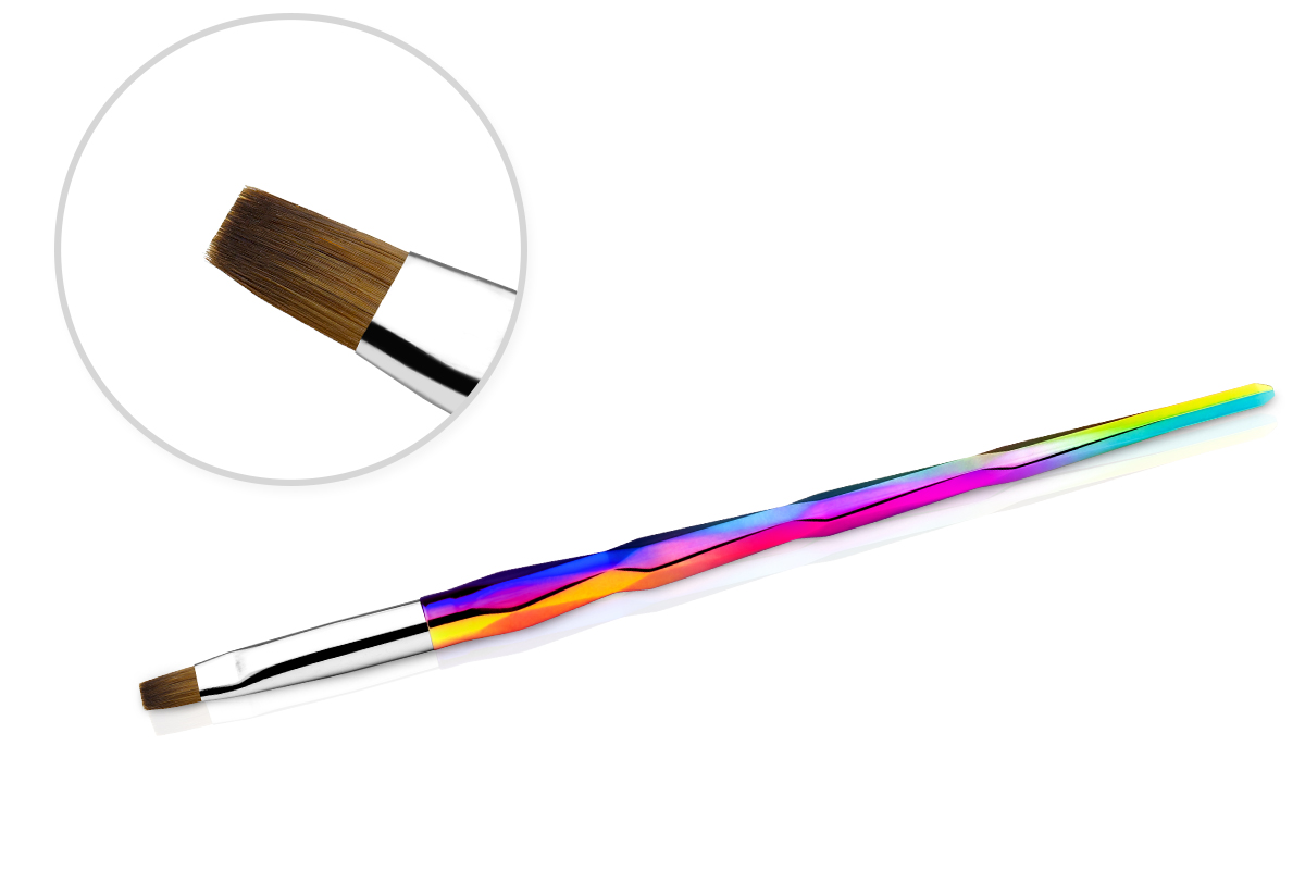 Jolifin Geometric Rainbow Gel-Pinsel - gerade Gr. 4