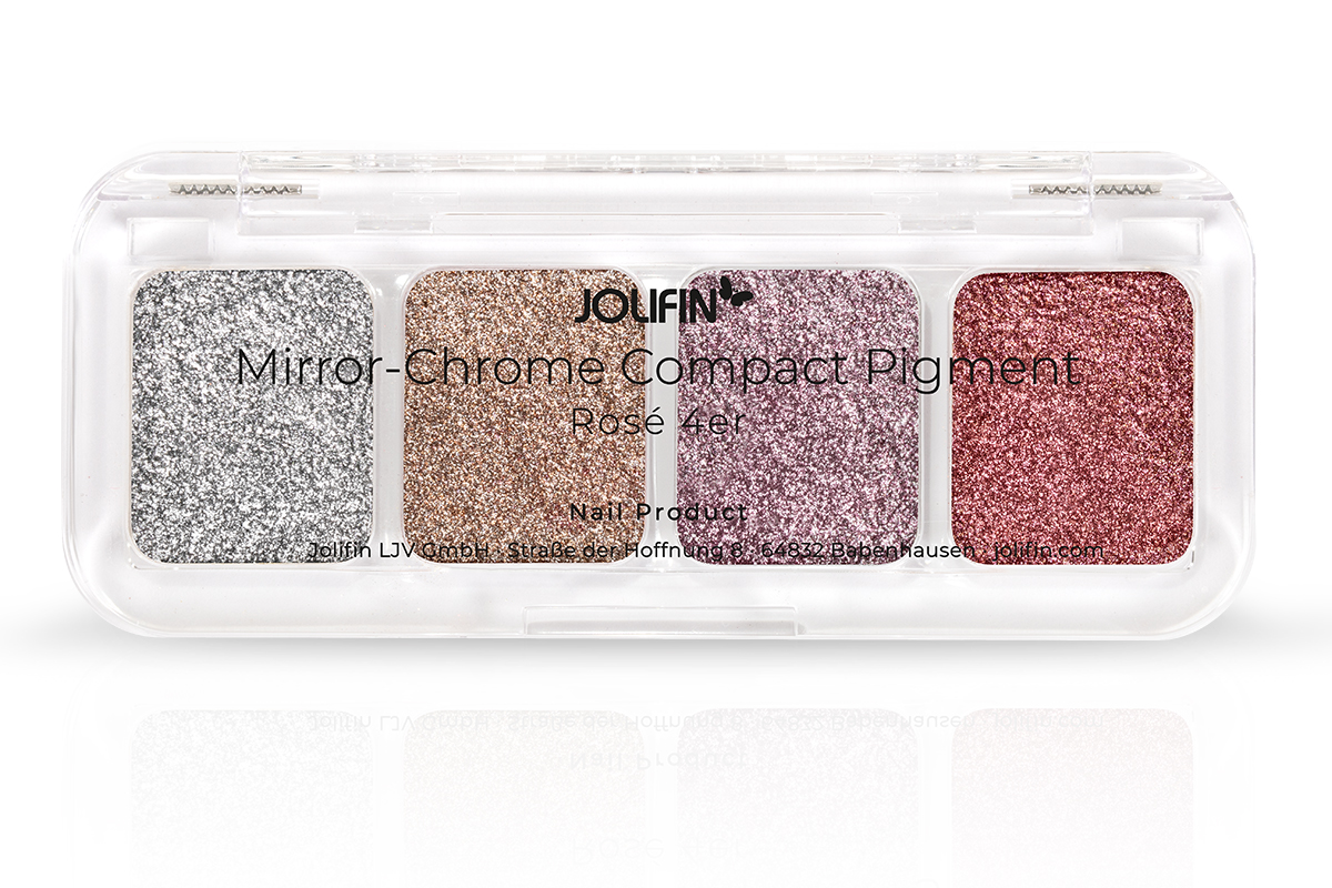Jolifin Mirror-Chrome Compact Pigment - Rosé 4er