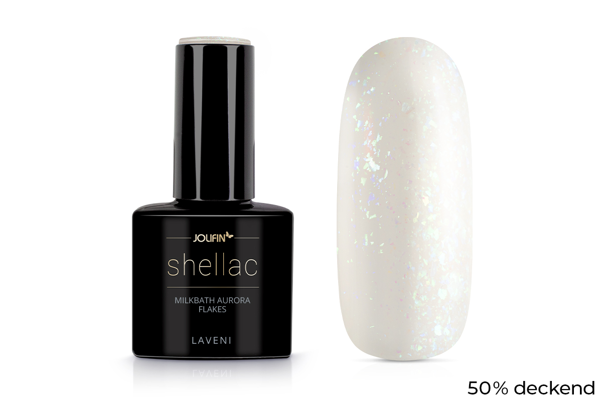 Jolifin LAVENI Shellac - milkbath aurora Flakes 10ml 