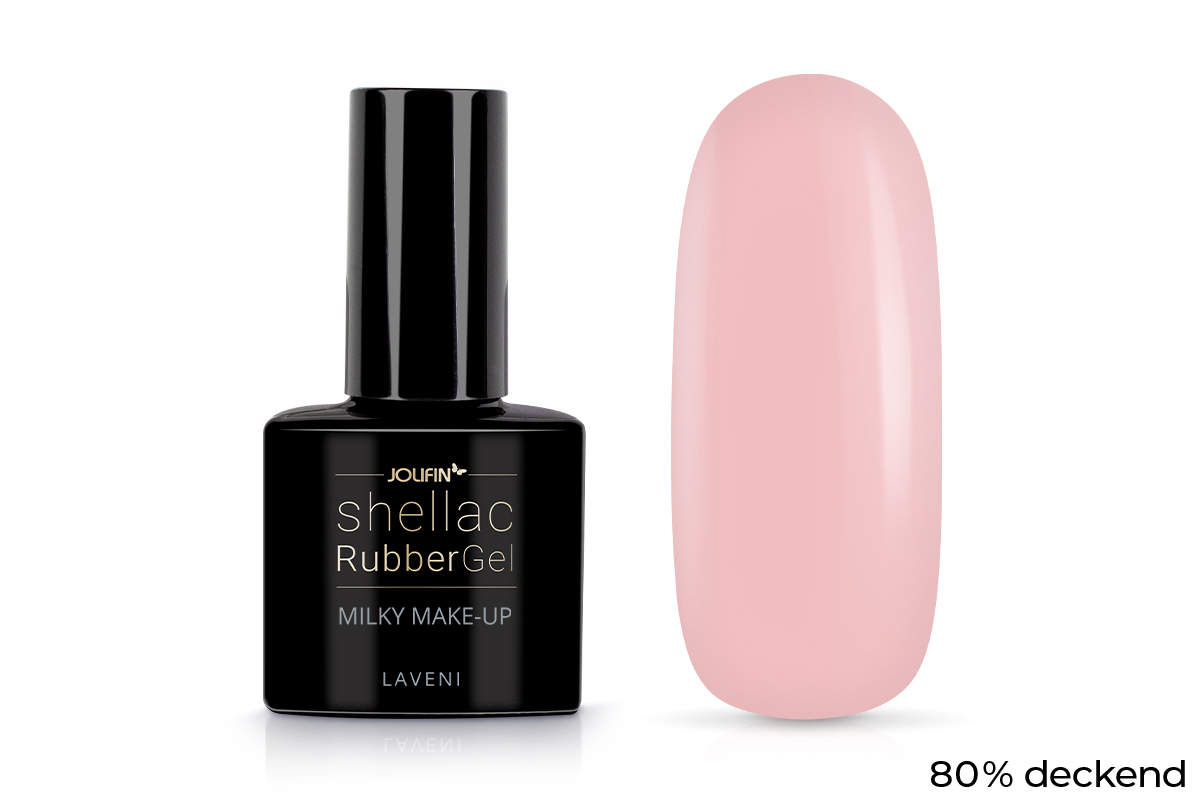 Jolifin LAVENI Shellac RubberGel - milky make-up 10ml