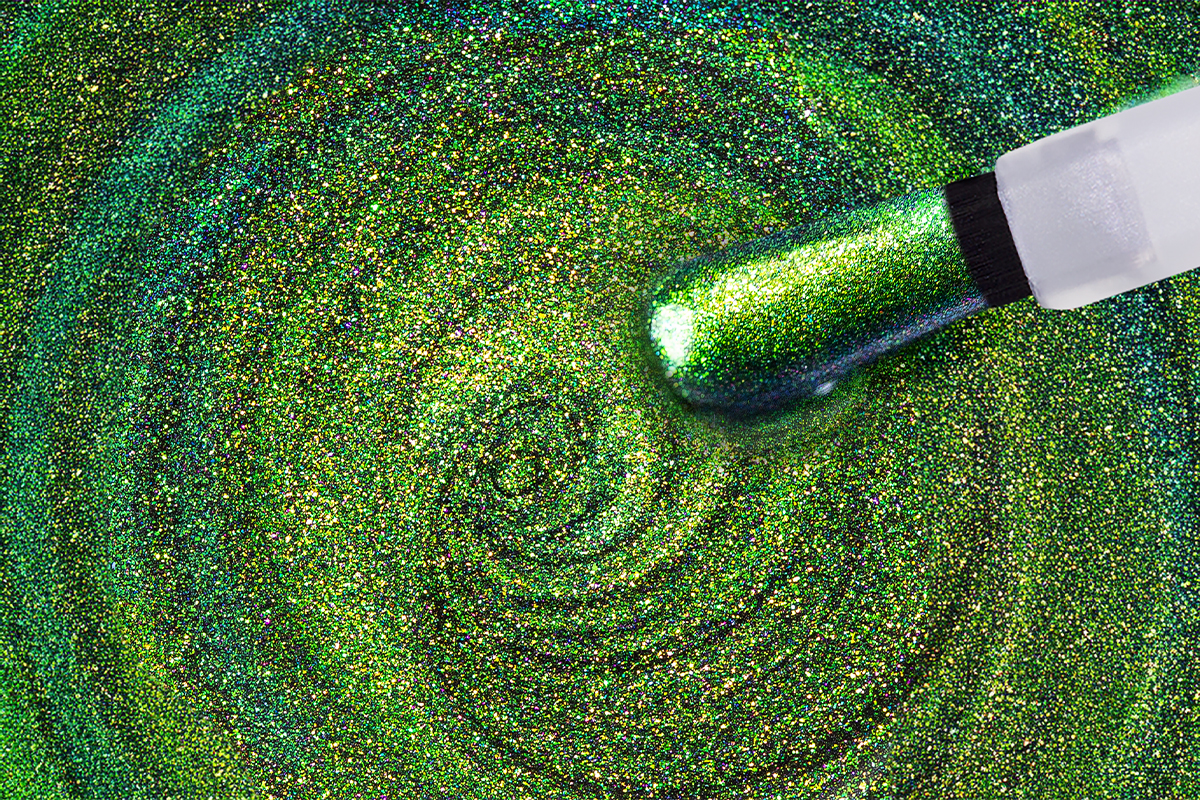 Jolifin LAVENI Shellac - Cat-Eye 9D FlipFlop smaragd & green 10ml