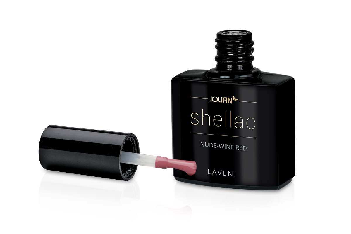 Jolifin LAVENI Shellac - nude-wine red 10ml