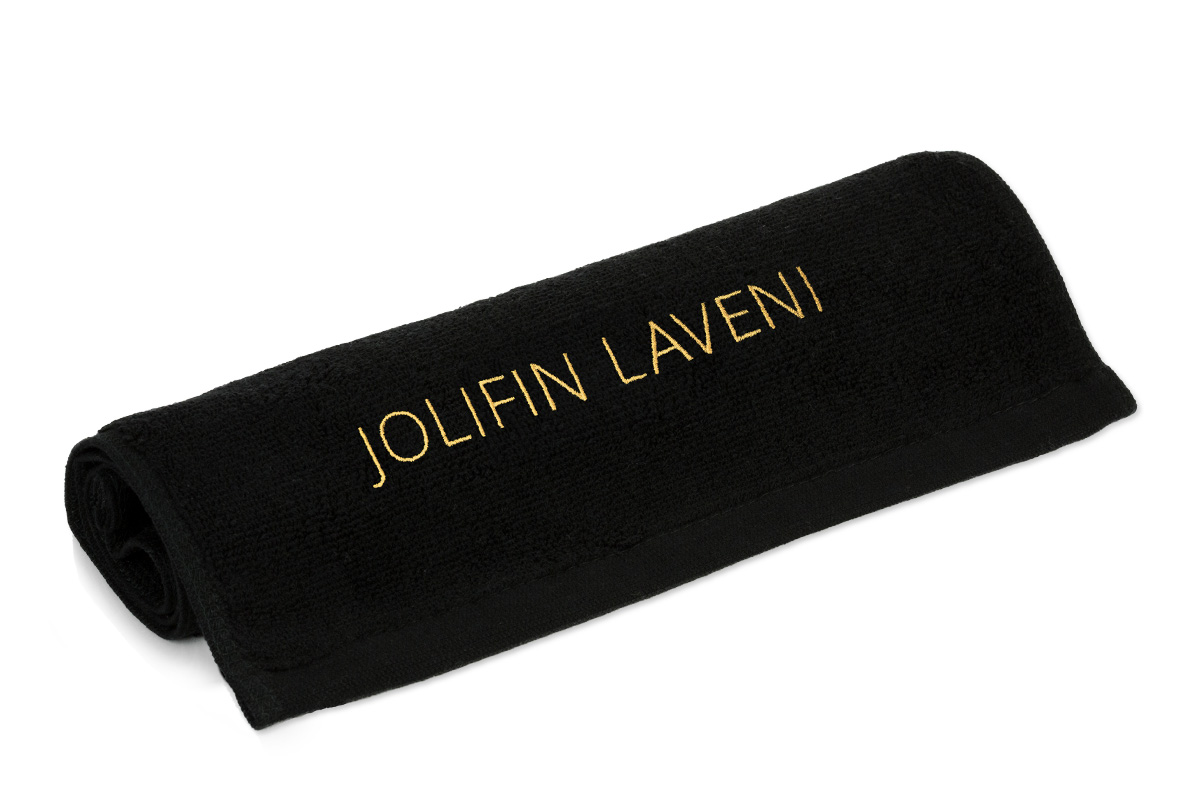 Jolifin LAVENI Handtuch - schwarz