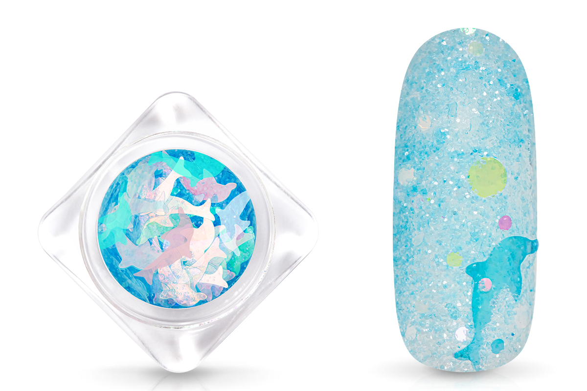 Jolifin Fancy Glittermix - blue delphin