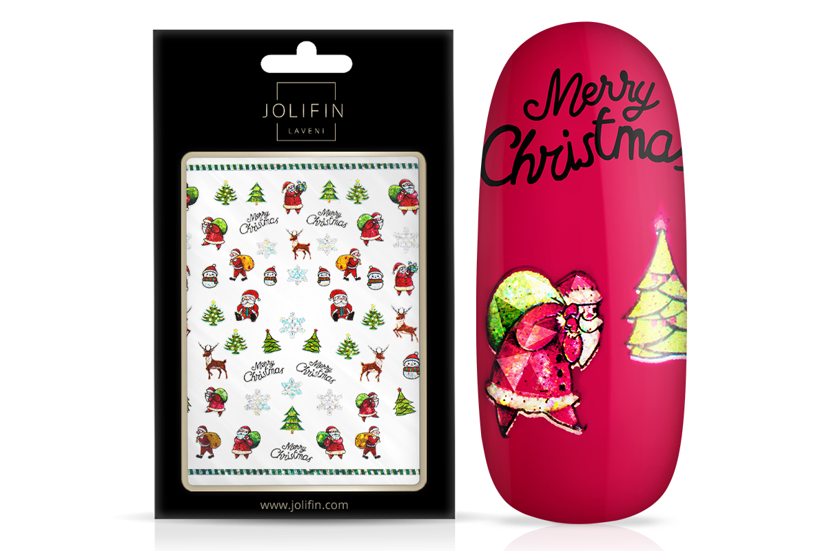 Jolifin LAVENI XL Sticker - hologram christmas No. 3
