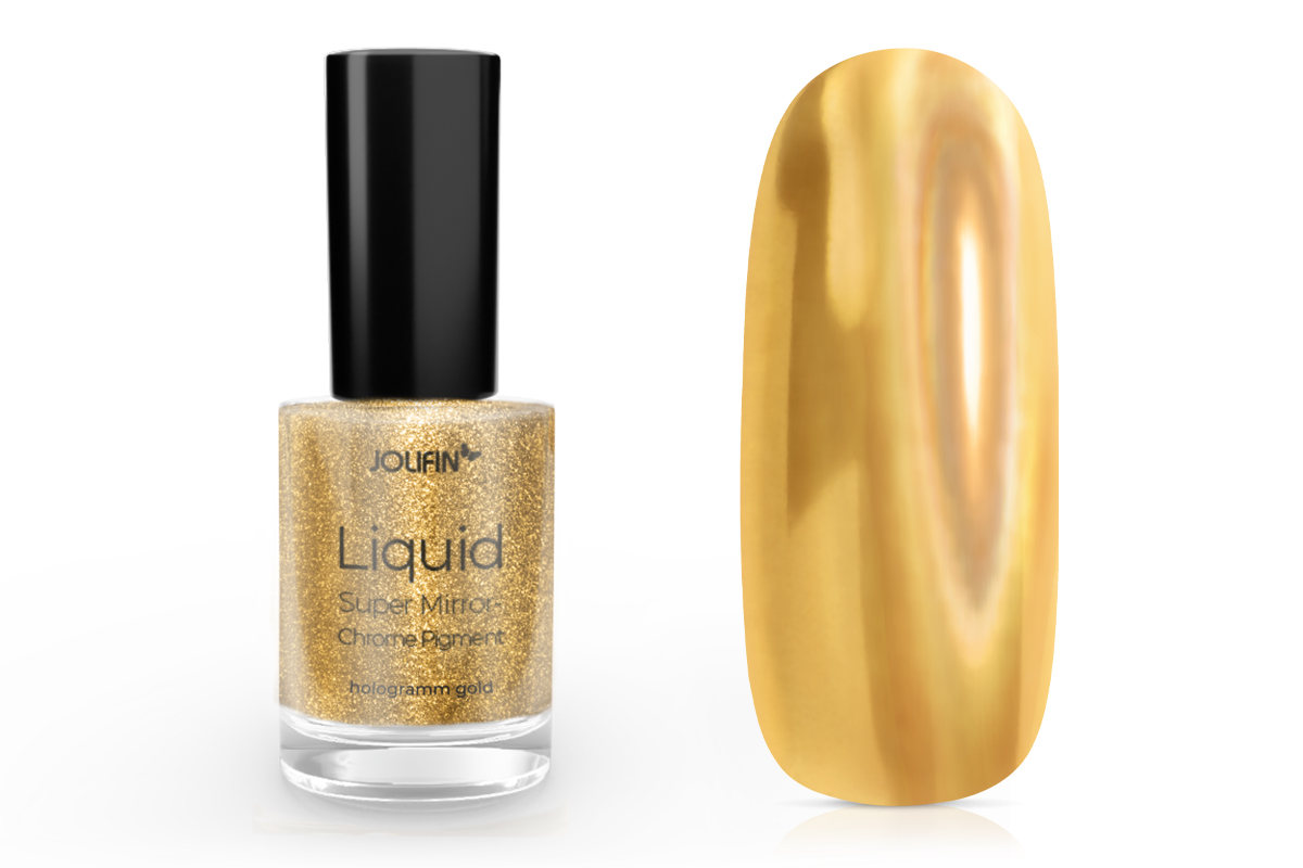 Jolifin Liquid Super Mirror-Chrome Pigment - hologramm gold 6ml