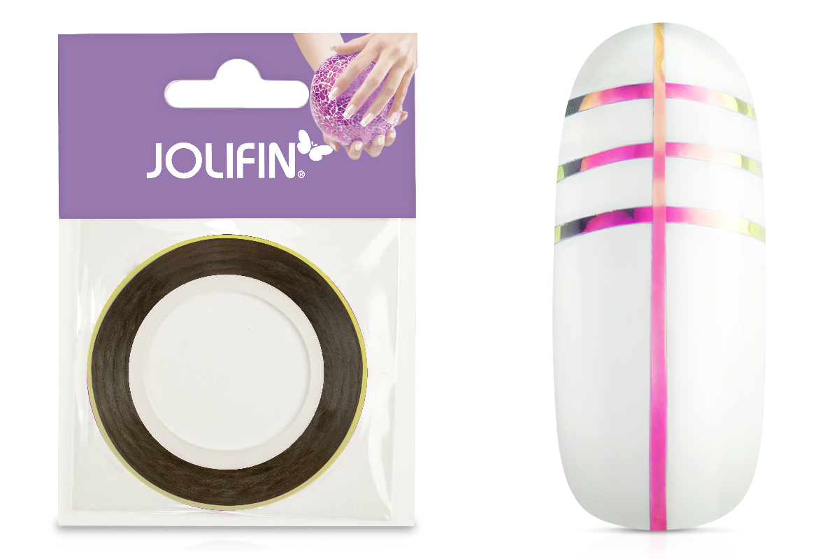 Jolifin Pinstripes FlipFlop pink & gold - 1mm