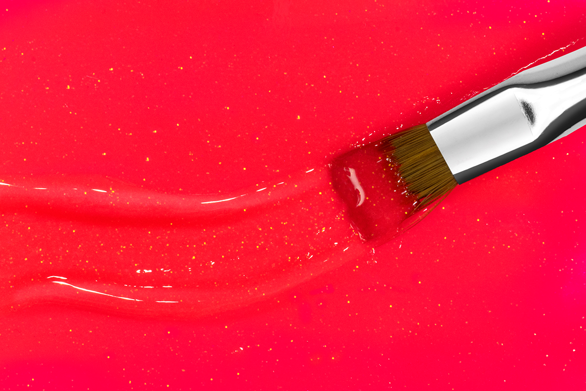 Jolifin Farbgel neon-coral sparkle 5ml