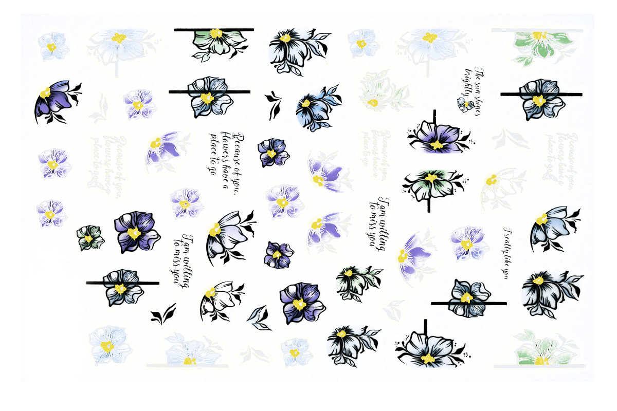 Jolifin LAVENI XL Sticker - Flowers Nr. 45