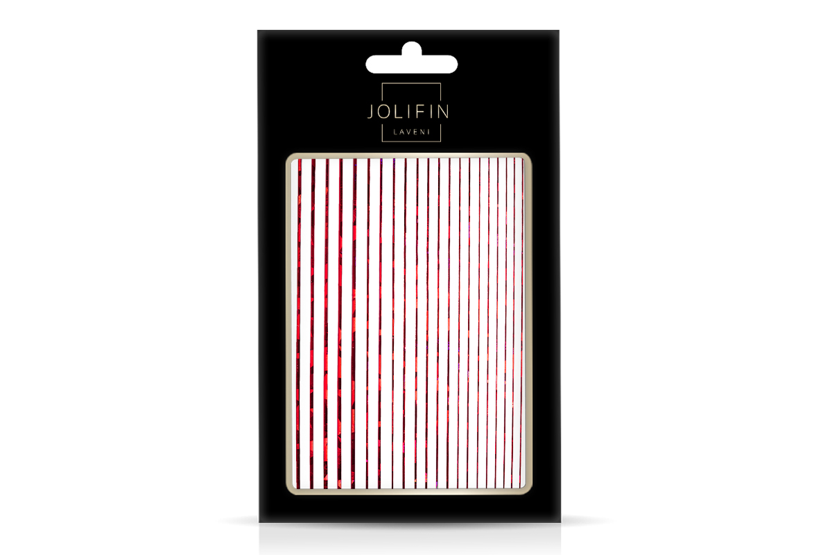 Jolifin LAVENI XL Sticker - Stripes Hologramm red