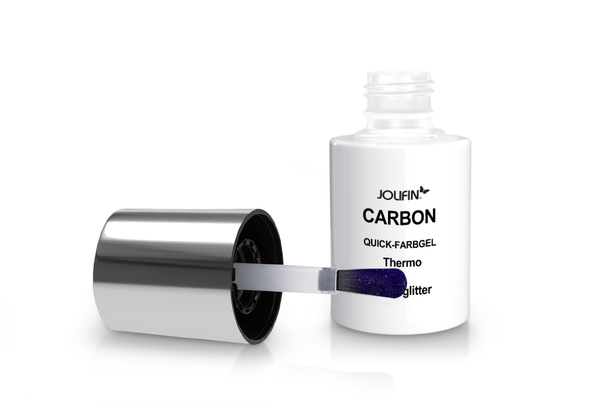 Jolifin Carbon Quick-Farbgel Thermo violet glitter 11ml