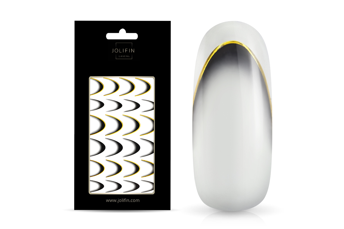 Jolifin LAVENI XL Sticker - Ombre French gold & black
