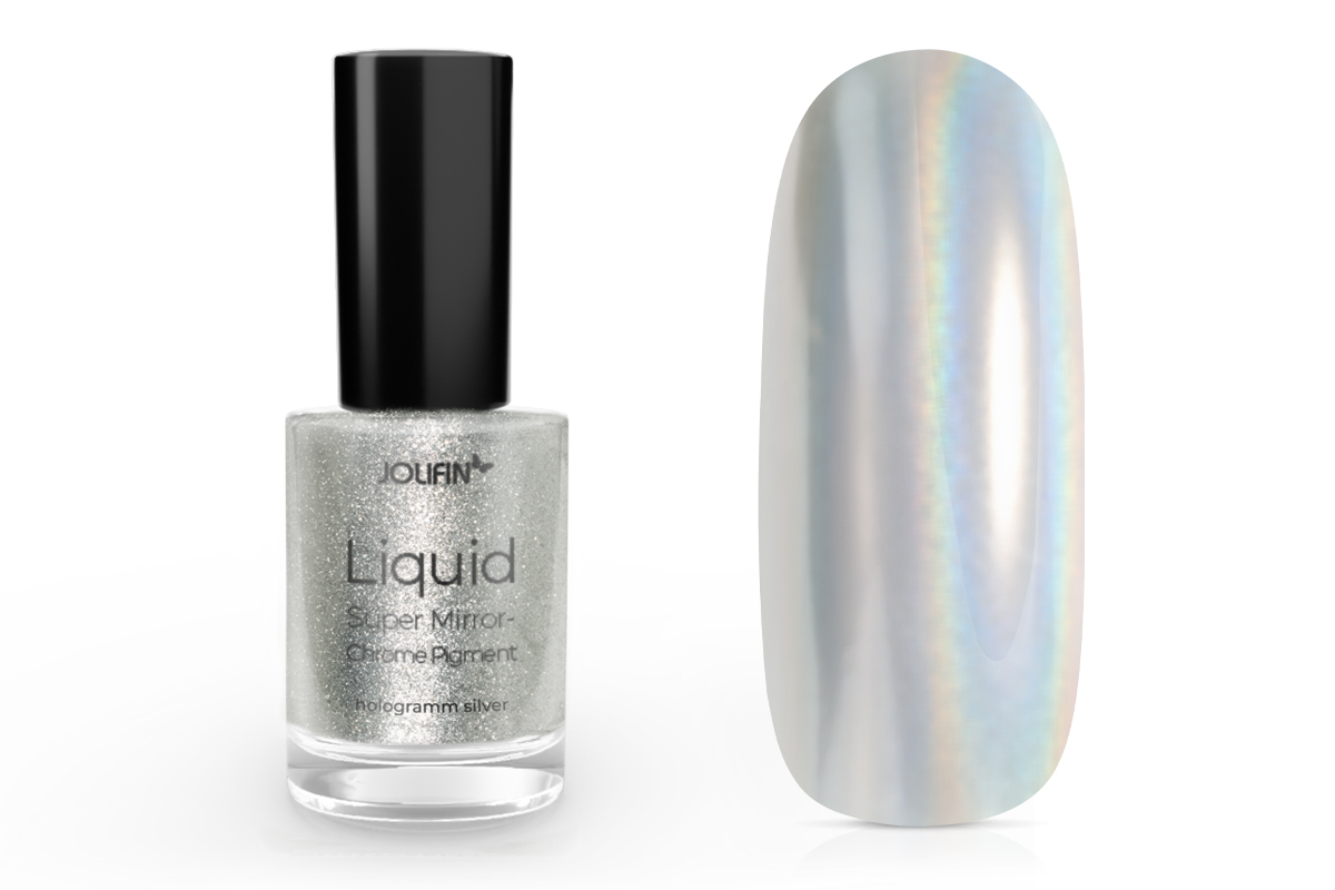 Jolifin Liquid Super Mirror-Chrome Pigment - hologramm silver 6ml