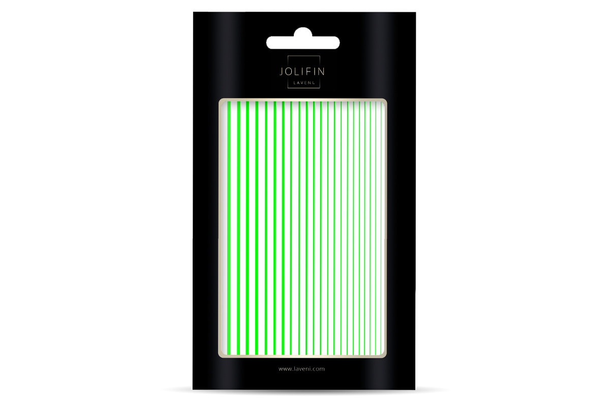 Jolifin LAVENI XL Sticker - Stripes neon-green