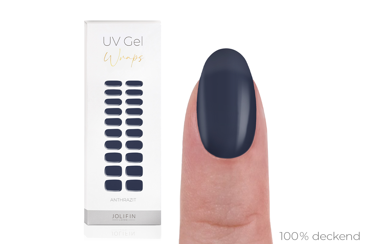 Jolifin LAVENI UV Gel Wraps - anthracite