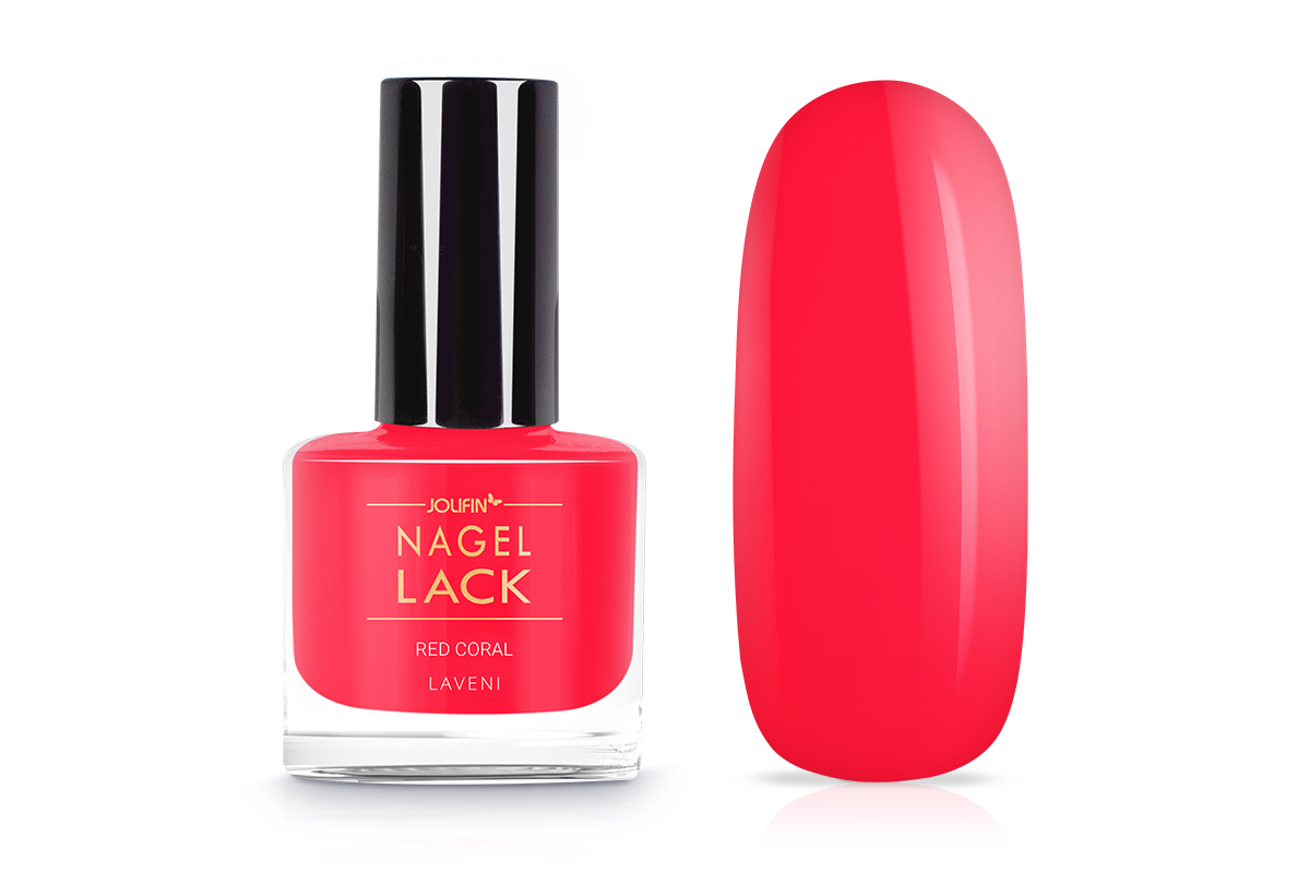 Jolifin LAVENI Nagellack - red coral 9ml