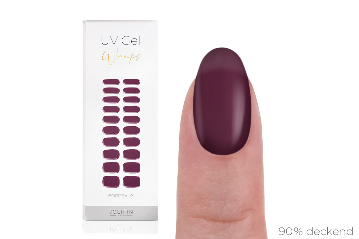 Jolifin LAVENI UV Gel-Wraps - bordeaux