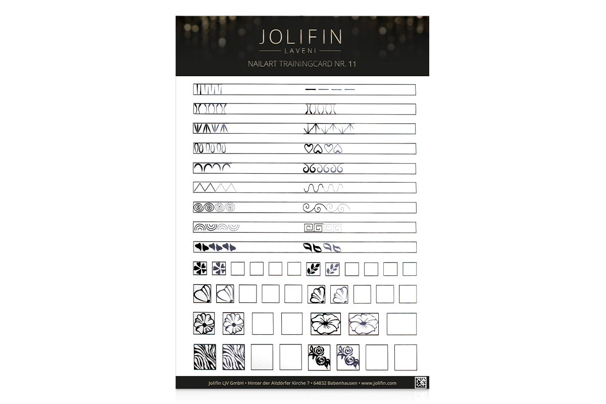 Jolifin LAVENI Nailart Trainingcard Nr. 11