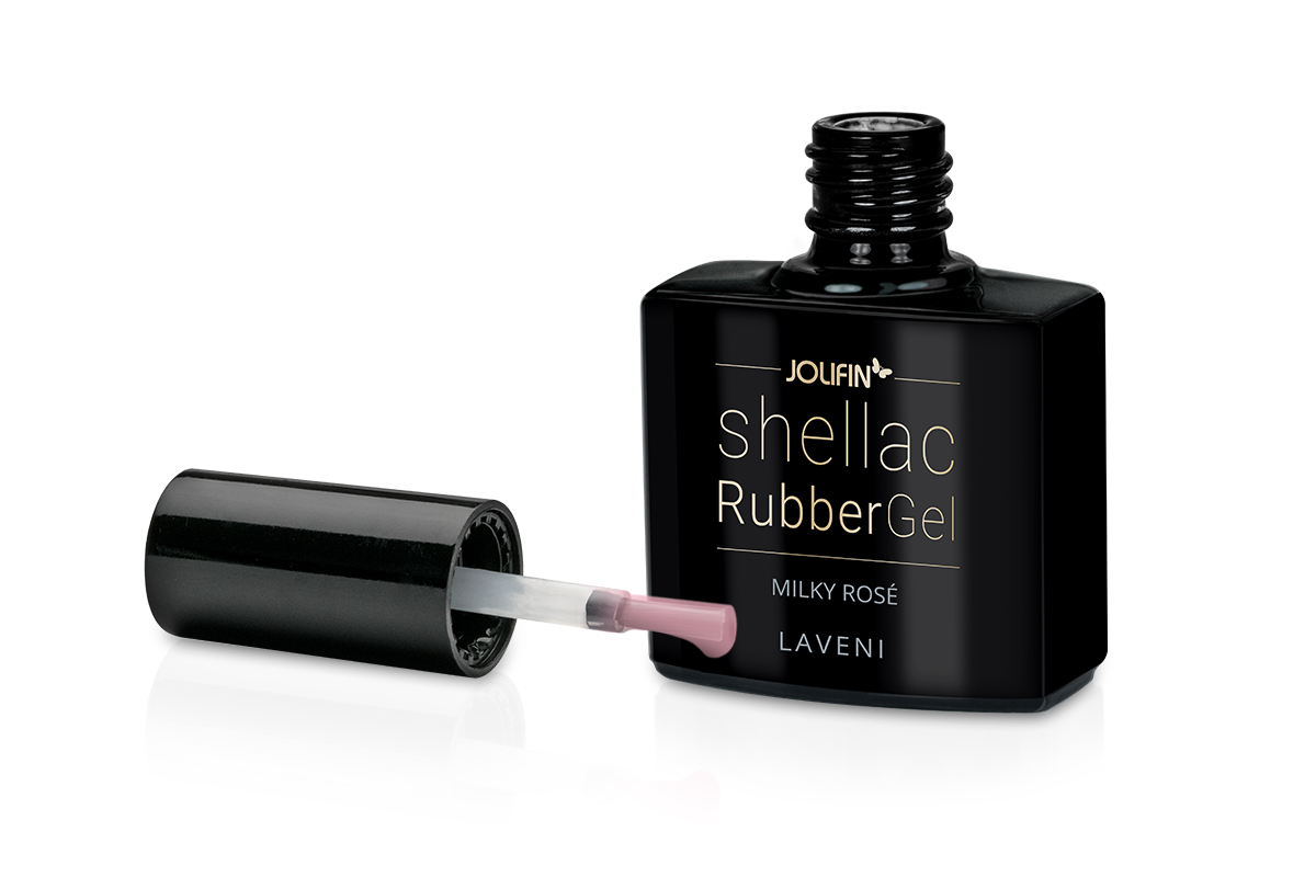 Jolifin LAVENI Shellac RubberGel - milky rosé 10ml