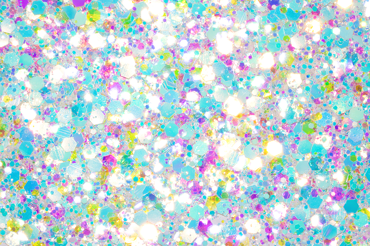 Jolifin LAVENI Festival Glitter - white ocean
