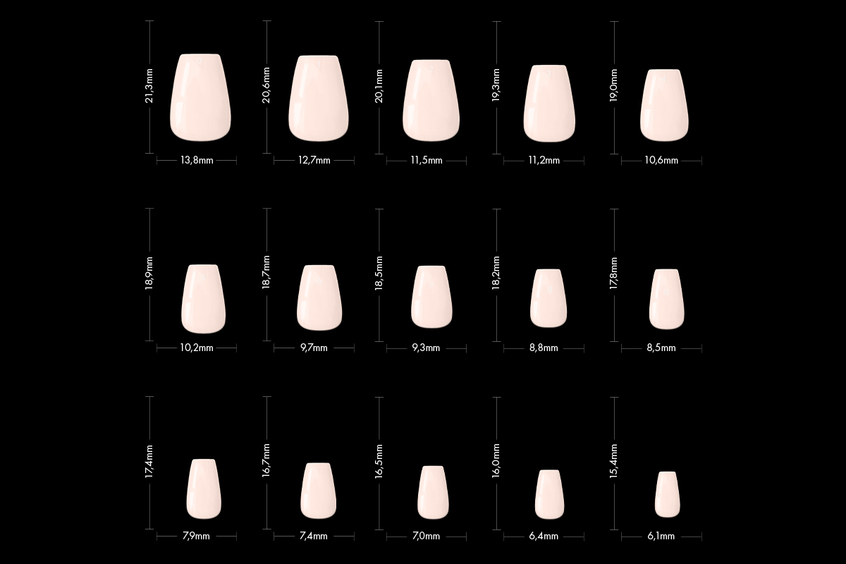 Jolifin 150 tip box Press-On Coffin - short milky nude