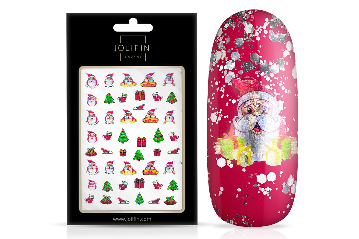 Jolifin LAVENI XL Sticker - hologram christmas No. 1